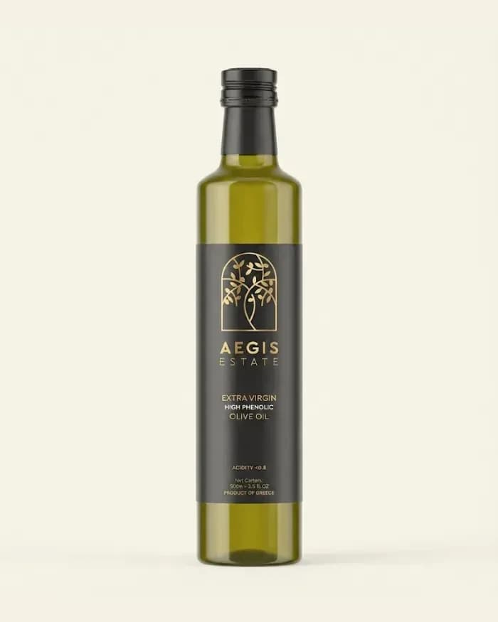 Huile d'Olive Vierge Extra Premium – Aegis (Bouteille Noire)